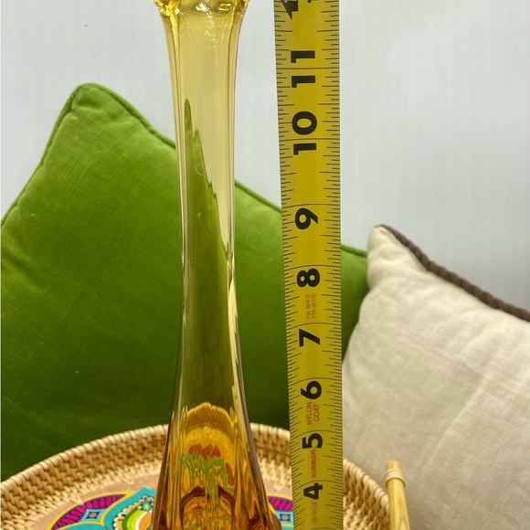 Fenton Valencia Amber Glass Swung Vase - Picture 5 of 7